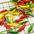 60pcs Simulation Artificial Lifelike Small Chili - Fake Vegetable Red Yellow Green Pepper for Decoration