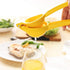 Manual Citrus Juicer Lemon Squeezer - Metal Fruit Juicer Lime Press Kitchen Tool (Yellow)