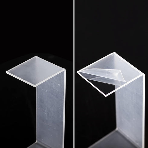 Acrylic Display Stand Riser - Clear Small Decorator Stand Shelf for Figures, Jewelry, Cupcake, Dessert - 2 Sets