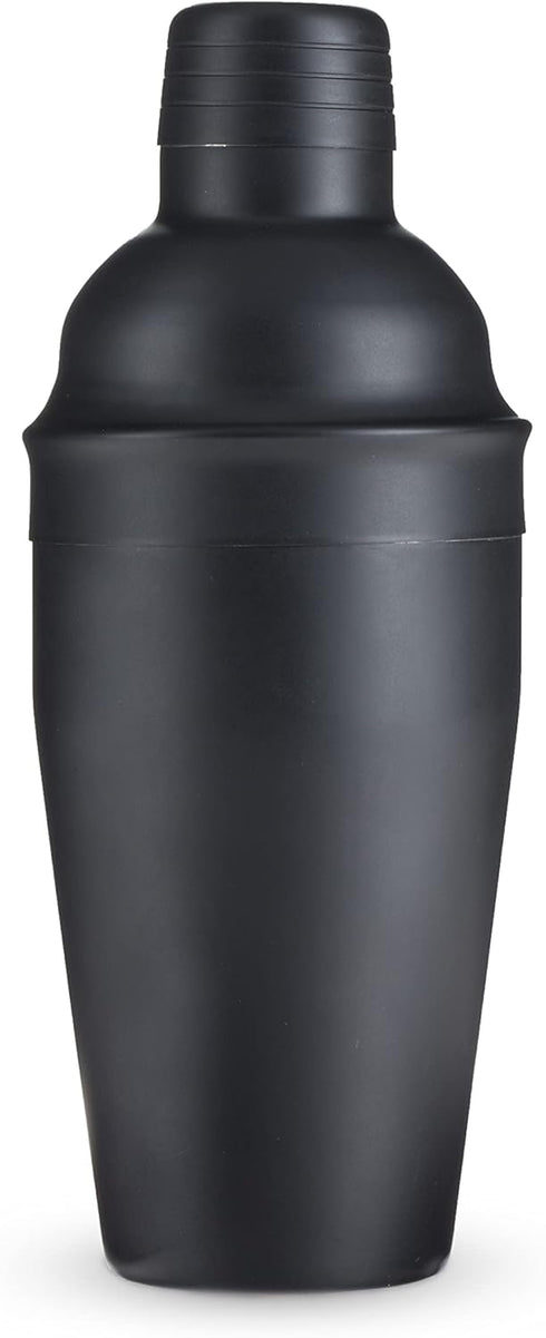 True Ash Stainless Steel Cocktail Shaker - 18 oz for Cold Brew Cocktails, Home Bar Accessories, Matte Black