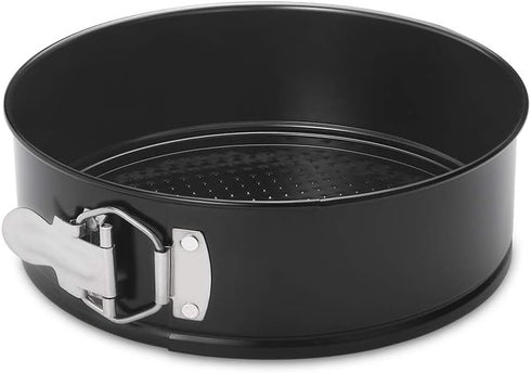 HIWARE 8 Inch Non-stick Springform Pan, Leakproof Cheesecake Pan with Removable Bottom and 50 Pcs Parchment Paper