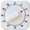 Square 60 Minute Mechanical Kitchen Timer - Visual Cooking Timer Clock with Loud Alarm - Ideal for Baking, Kitchen