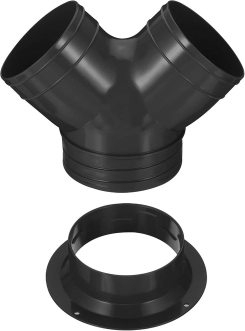 PATIKIL 3 Way Duct Splitter, 3"x3"x4" Y Reducer Connector for Dryer Exhaust Fan Vent Systems, Black