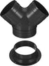 PATIKIL 3 Way Duct Splitter, 3"x3"x4" Y Reducer Connector for Dryer Exhaust Fan Vent Systems, Black