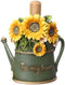 JHNIF Paper Towel Holder with Flower Basket Decoration, Resin Crafts Display for Kitchen