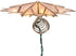 Kurt S. Adler UL3141 9.84" Brass Plated 7-Point Double Tip Capiz Star Tree Topper with Center Gem