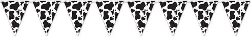 Cow Print Pennant Banner, Party Accessory (1 Count)