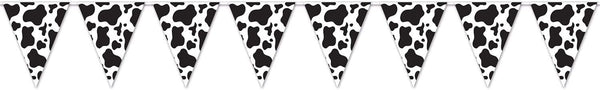 Cow Print Pennant Banner, Party Accessory (1 Count)