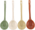 4pcs Ceramic Soup Spoons, Japanese Ramen Soup Spoons, Retro Korean Style Tablespoon for Wonton Dumpling