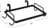 Sleek Black Metal Over-the-Door Trash Bag Holder for Home Organization