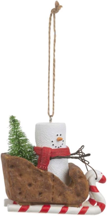 Ganz Christmas Tree Ornament, S'Mores Graham Cracker, 3 Inch, Multicolor