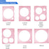 Worown 14 Holes Collapsible Pink Plastic Balloon Sizer Box, 1-10 Inch Balloon Sizer Cube, Balloon Size Measurement Tools for Balloon Arches, Balloon Columns, Balloon Decorations