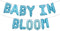 RUIANSI Baby Shower Banner Baby In Bloom Light Blue 16 Inch