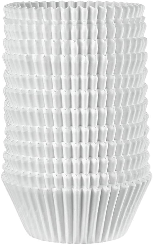 Comfy Package, 500 Pcs Standard Size White Cupcake Liners, Food Grade & Grease-Proof Baking Cups