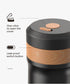 BENFUCHEN Portable 320ML French Press Coffee Maker, Vacuum Insulated Bottle with Unique Filter for Camping