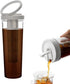Portable Cold Brew Coffee Maker, 34oz Iced Coffee Maker with Leak-Proof Removable Fine Mesh Filter for Camping