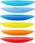 AOYITE 10 inch Plastic Plates Set of 12 - Reusable Lightweight Flat Dinner Plates, BPA Free