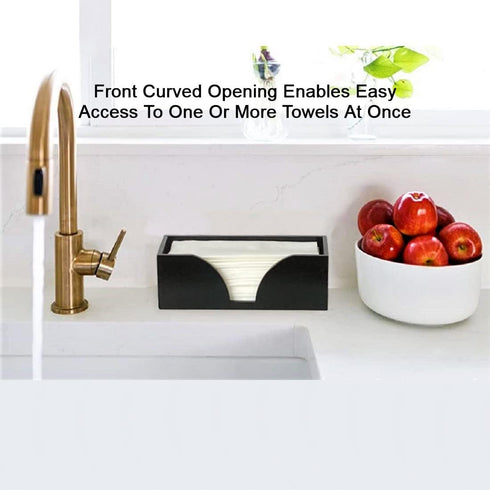 Kitchen Noble Countertop 9.7" 3.7" Multifold Paper Towel Dispenser Holder - Minimalist Design for Multifold, Trifold