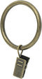 Ivilon Drapery Curtain Clip Rings, Set of 14, Clips Ring for Curtain Panels 1.7", Antique Brass