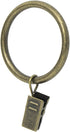 Ivilon Drapery Curtain Clip Rings, Set of 14, Clips Ring for Curtain Panels 1.7", Antique Brass