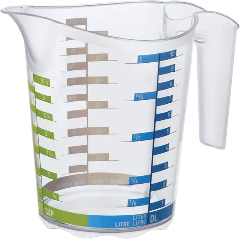 Domino Measuring Cup 1L, Plastic (PP) BPA-free, Transparent