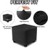 S/Length&Width:13-18"/Height:15-18",Black) Ottoman Covers Slipcover Square Ottoman Covers Protector for Footrest Foot