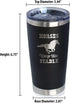 Horses Keep Me Stable Insulated Coffee Tumbler Cup, Stainless Steel Mug with Sliding Lid, Horse Themed Gifts (Black)