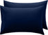 DAN RIVER 100% Organic Cotton Jersey Queen Pillowcases, Set of 2, 20" x 30", Navy, Breathable Cooling