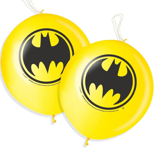 Unique Batman Punch Ball Balloons - 2 Pcs, 16", Yellow