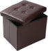 ALASDO Storage Ottoman Footrest Stool Small Ottoman with Storage Foldable Ottoman Leather