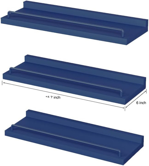 Set 3 RYOFOBETTO Floating Shelves, Bathroom Decor Shelves Over Toilet, Farmhouse Wall Shelves for Living Room, Bedroom