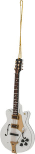 Broadway Gifts 5.5" White Wood Hollow Boby Electric Guitar Ornament Decoration
