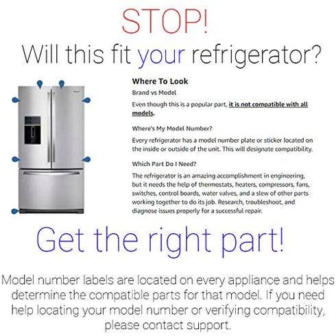 Supplying Demand 60148-0007500 Refrigerator Defrost Sensor Replacement Model Specific Not Universal