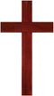 Dicksons 16 Inch Mahogany Wood Decorative Hanging Wall Cross, Woodgrain