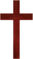 Dicksons 16 Inch Mahogany Wood Decorative Hanging Wall Cross, Woodgrain