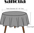 sancua Round Tablecloth, 60 Inch Water Resistant Washable Polyester for Dining and Parties, Black