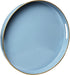 Spsyrine Round Blue Decorative Tray, 13" Plastic Serving Table Tray with Handles