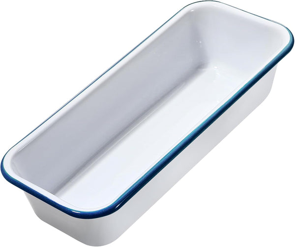 Webake Large Enamel Bread Pan, Long Banana Bread Loaf Pan for Baking,