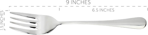 Cornucopia Brands Serving Fork Set of Two (2), Elegant 9" Stainless Steel Buffet & Banquet Style Serving Forks