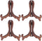 Gatuida 4 Pcs Wooden Display Stand, Plate Holder Easels for Home and Wedding Decorations