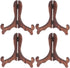 Gatuida 4 Pcs Wooden Display Stand, Plate Holder Easels for Home and Wedding Decorations