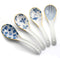 IQCWOOD 6.2-inch Asian Soup Spoons, 4pcs Ceramic Chinese Soup Spoon for Ramen, Pho, Wonton, Dumpling, Miso