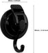 Heavy Duty Vacuum Suction Cup Hooks, Matte Black Plated Super Suction for Kitchen Bathroom, 1 Pack