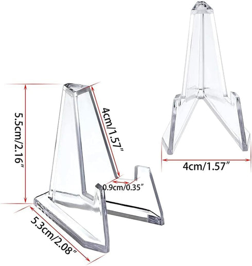 5Pcs Transparent Acrylic Stands, Coin Display Stand Easel Holder for Collectable Medals and Cards