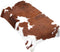 TKS MITLAN Cowhide Decorative Rectangle Tablecloth Farm Animal Brown Cowhide Print Cow Polyester Table