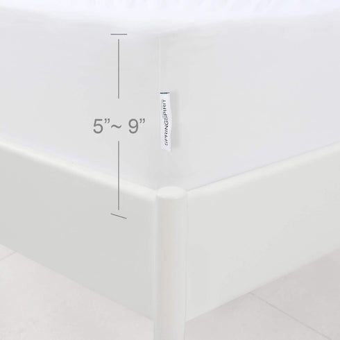 Queen Size Box Spring Cover with Smooth Elastic Woven Material, Dustproof, Washable, White, Wrinkle & Fading Resistant