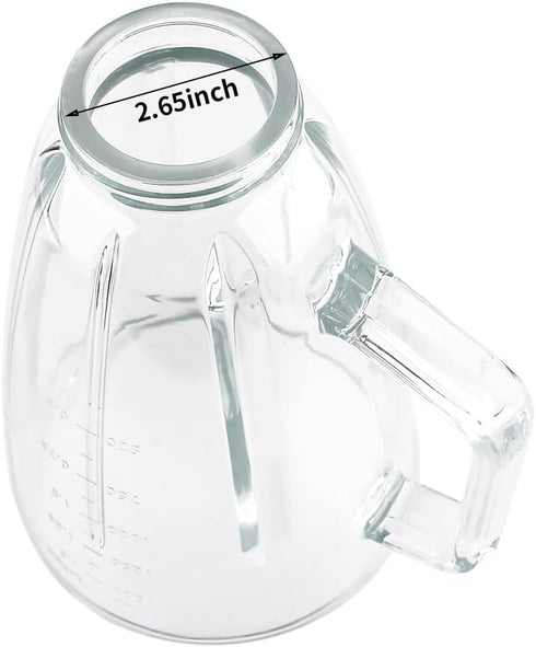 Replacement Glass Jar with Lid - Compatible with Hamilton Beach Blenders (6 cups)