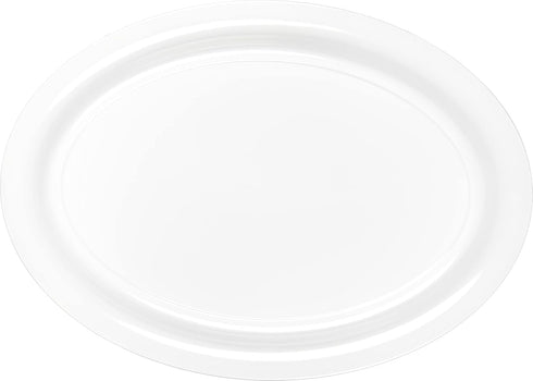 Carlisle FoodService Products Displayware Plastic Catering Platter, 21" x 15", White