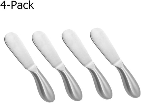 4 Pcs Stainless Steel Spreader Knife Set, Multipurpose Cheese and Butter Knives