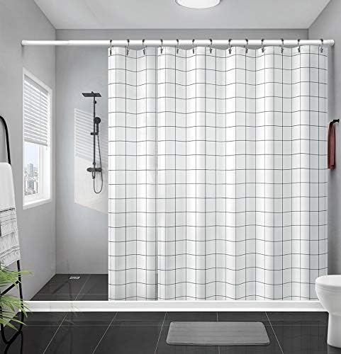 Goowin 12 Pcs Stainless Steel Shower Curtain Hooks, Rust Proof Rings for Smooth Sliding Anti-Drop Double Hooks